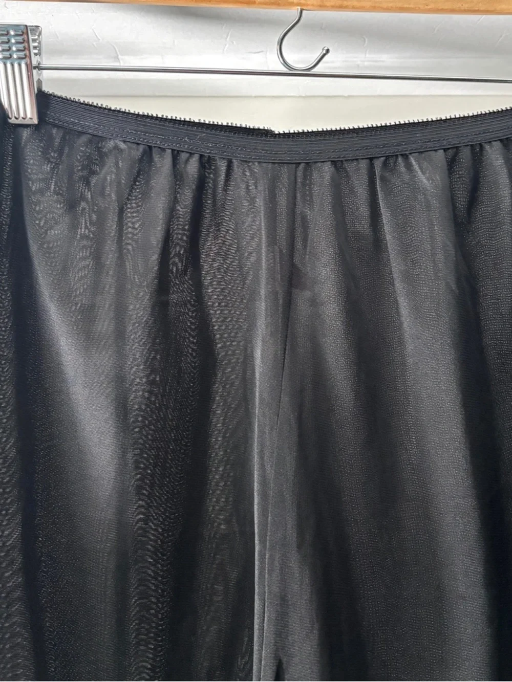 Vintage 60s Black Lace Trim Tap Pants Pettipants Slip Shorts Size 7 Large - Picture 5 of 10